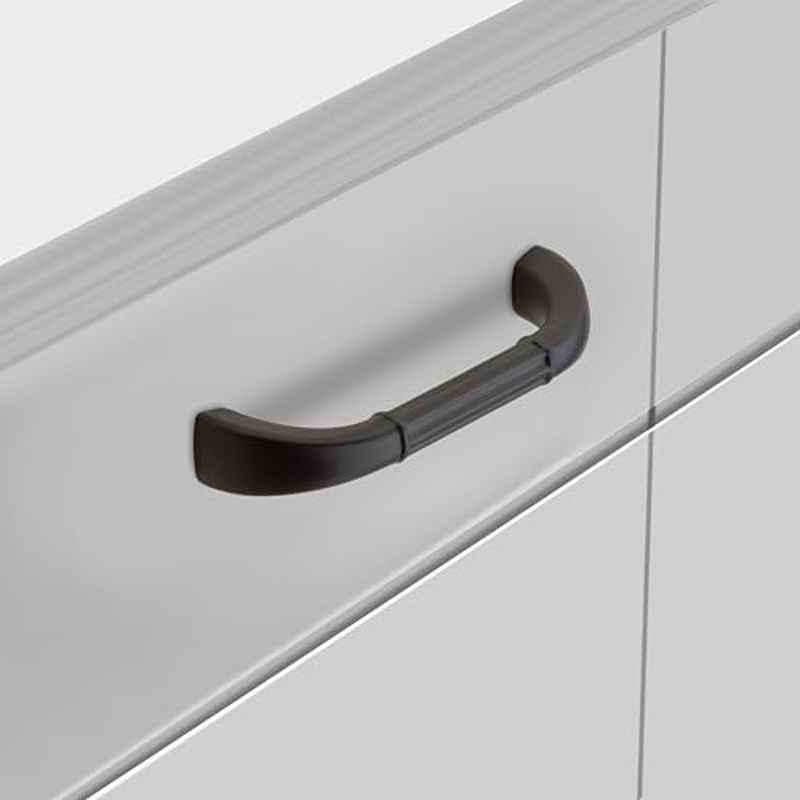 Plantex 160mm Zinc Black Powder Coated Finish Pull Cabinet Handle for Home & Office, APS-PH-105-BLCK-160MM-PK4 (Pack of 4)