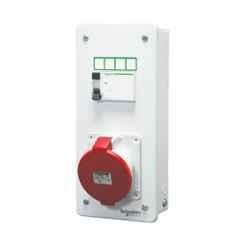 Schneider Electric Acti9 32A 5 Pin Single Door Power Socket Distribution Board, A9HKS532