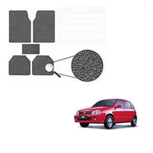 Kozdiko 5 Pcs Grey Heavy Duty Anti-Slip Noodle Nomad Style Car Floor Mat Set for Maruti Suzuki Zen