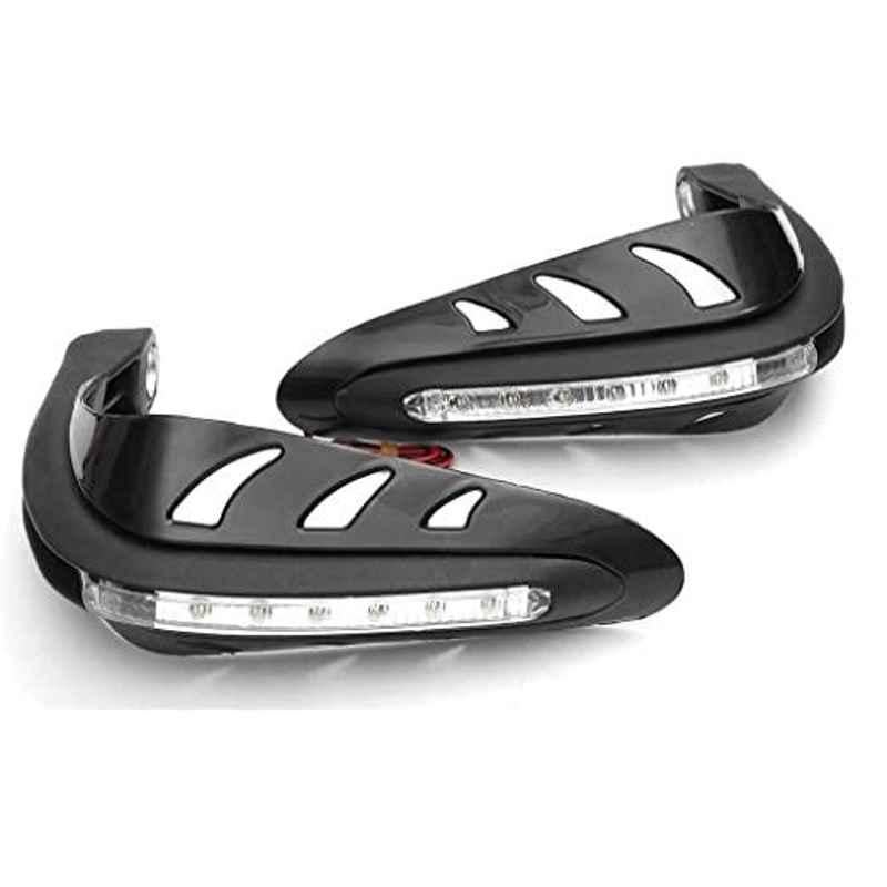 Meenu Arts Motorcycle Handguards with Led Light for 7/8 inch Grips - 300 * 140 * 110Mm (Black) for KTM Duke 200-picture-28
