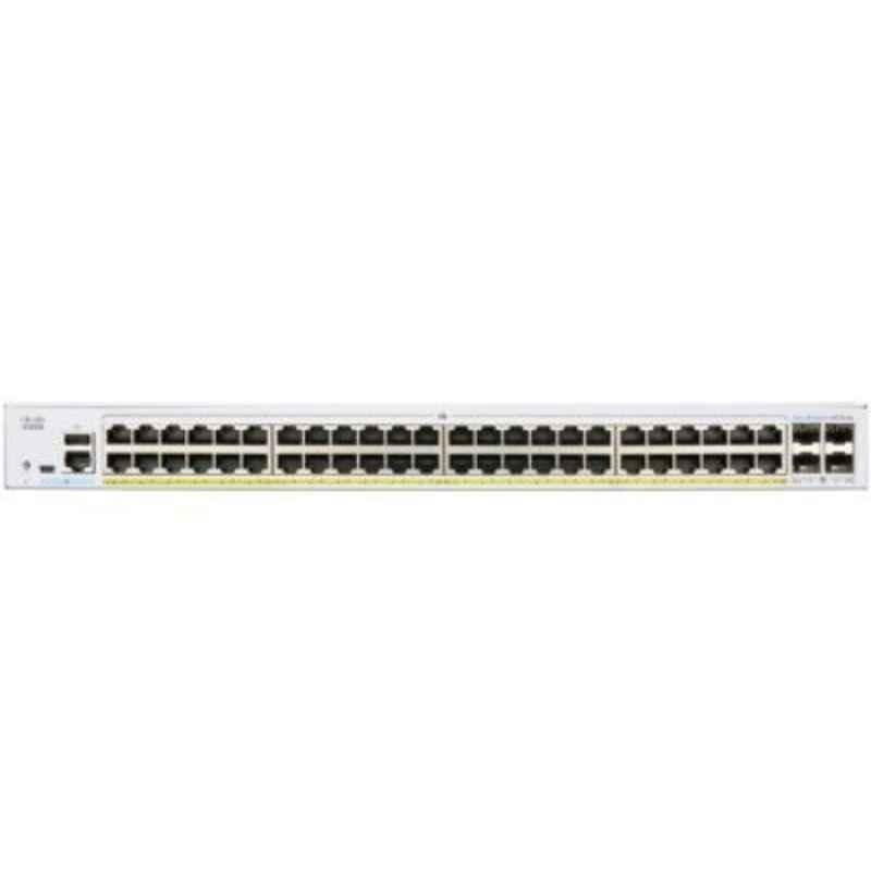 Cisco Business 250 Series 48 Ports GE PoE 4x10G SFP+ White Smart Network Switch, CBS25048P4X
