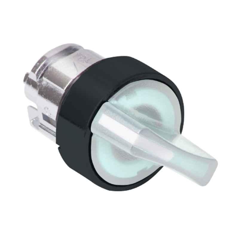 Schneider 22mm Round White Head for Illuminated Selector Switch, ZB5AK1313