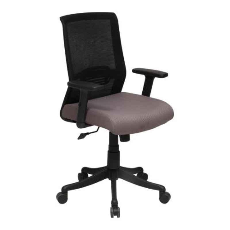 Evok Derek Nylon Black Middle Back Office Chair with Arm, FFOFOCMNMTBL69438D