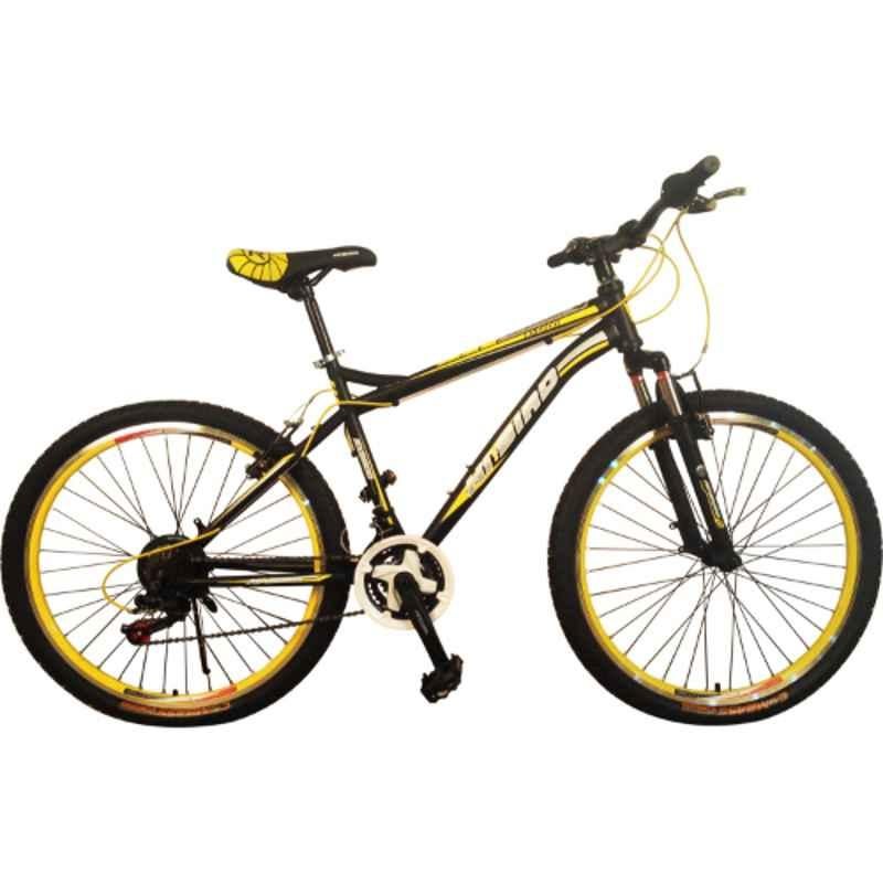 Hi-Bird Supersonic 26T Black & Yellow 21 Speed Mountain Cycle, HB-SSNC-YLW
