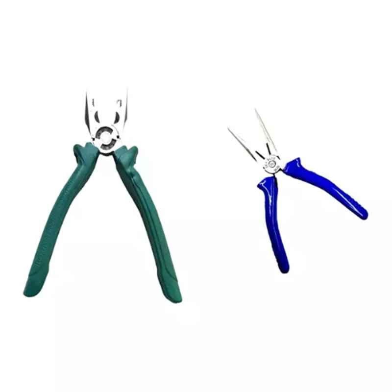 Sky Blue 2 Pcs 7.8 inch Lineman Plier Combo, SBE_PLIER_COMBO_MOD_01447
