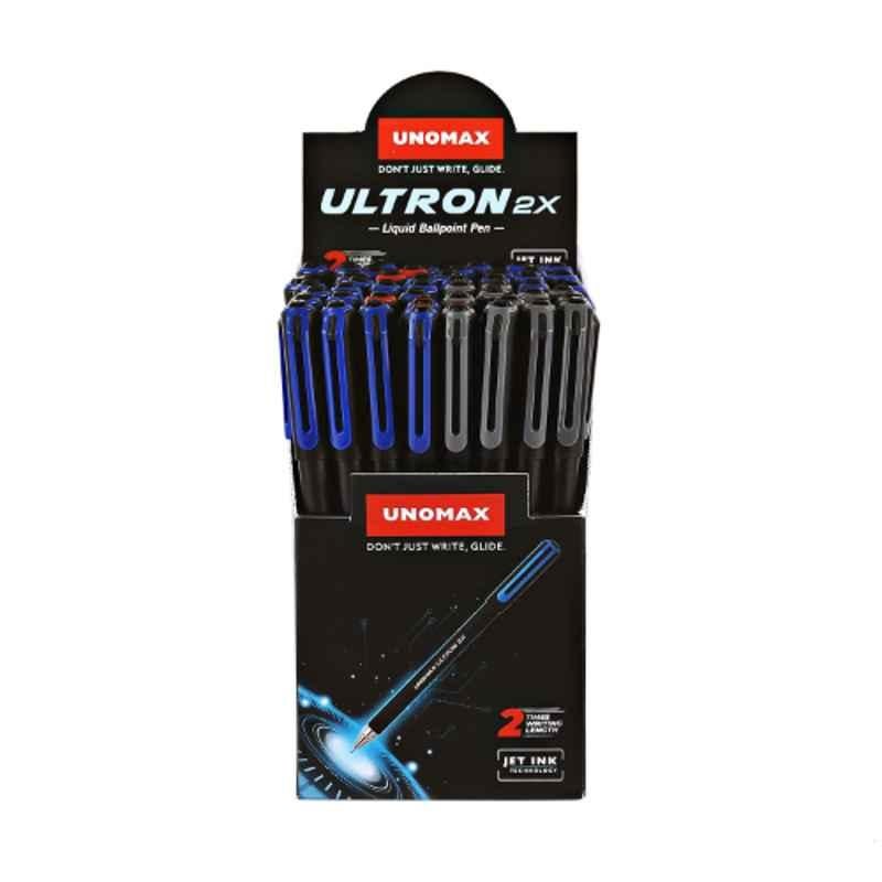 Unomax 50 Pcs Ultron 2X 0.7mm Liquid Ball Point Pen Set