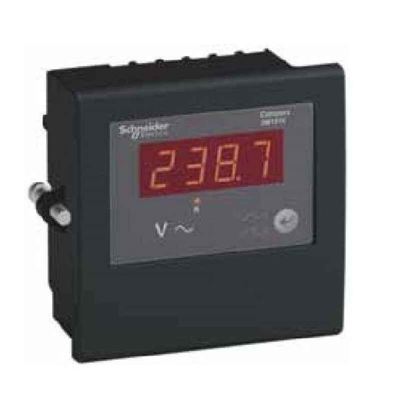 Schneider Electric Single Phase Field Selectable LED Voltmeter, DM1210