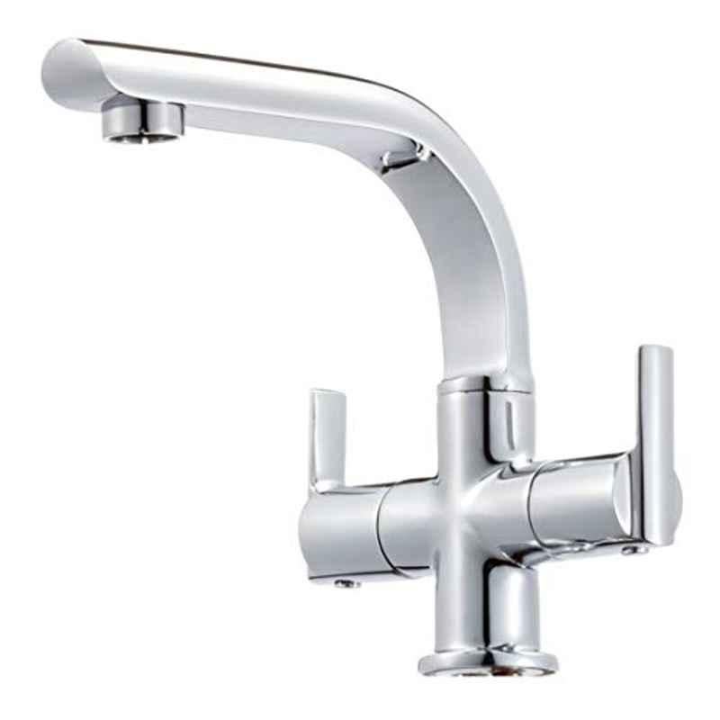 Buy Aquieen Hot & Cold Central Hole Basin Mixer with 450mm Connecting