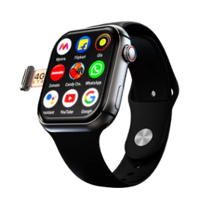 Fire Boltt Dream WristPhone Smartwatch with 4G SIM/LTE/WiFi, Android OS, Play Store Unlimited Apps, GPS & Free Size, Shadow Glide