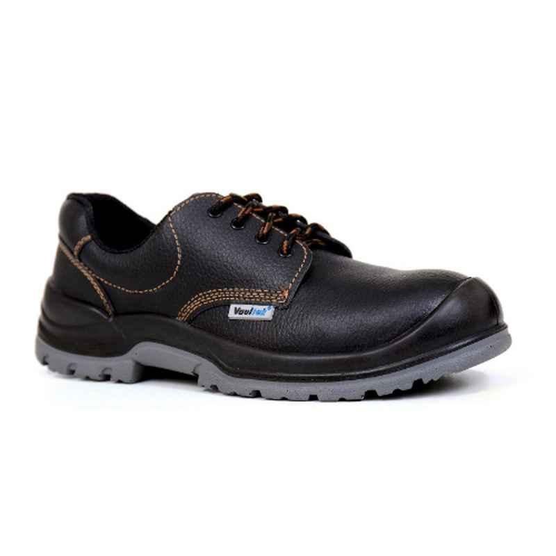 Vaultex SGM Leather Black Safety Shoes, Size: 38