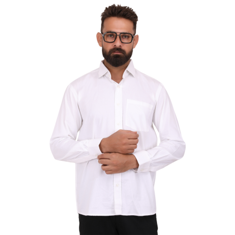 Club Twenty One Workwear Oxford Pro Cotton White Safety Shirt, 4014, Size: L