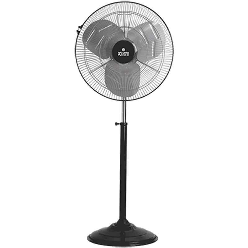 Polycab Sunami Farrata 130W Black Pedestal Fan, Sweep: 500 mm