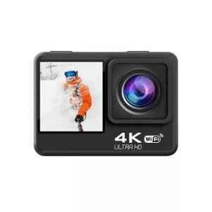 AUSHA 20MP 4K 60fps Dual Touch Screen Sports Camera with Underwater Waterproof, Anti-Shake Stabilization & 4X Digital Zoom