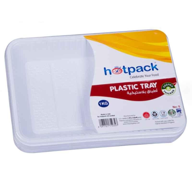Hotpack 1kg Plastic Rectangular Tray, PAV5HP