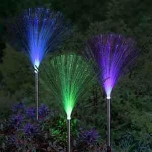 Gigalumi GL-904 Multicolor BIS Approved Solar Jellyfish Garden Light with 600mAh Battery, Fibre Optic Fountain LED & 2V Panel