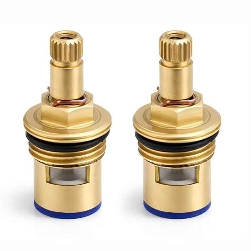 Plantex Spindle for Water Tap/Brass Ceramic Disc Cartridge/Quarter Turn 2 inch for Bathroom Tap/Faucet Valve, APS-1582 (Pack of 2)