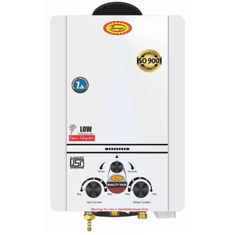 Surya 2000W 7.5L White Copper Tank Instant Gas Water Heater