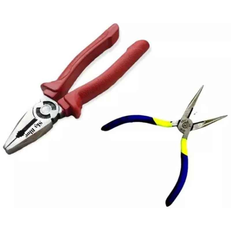 Sky Blue 2 Pcs 7.8 inch Lineman Plier Combo, SBE_PLIER_COMBO_MOD_00570