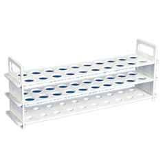 ELECOPTO 25mm 3 Tier Polypropylene Test Tube Stand with 36 Holes