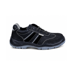 Coffer Safety Nubuck Leather Black Steel Toe Men's Safety Shoes, 1118, Size: 9