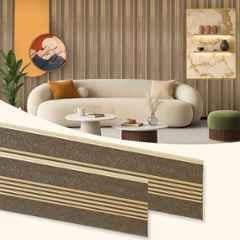 Plantex 80 Sqft 1x8ft 3D Charcoal Wall Panel for Interior Decor, WD-2204 (Pack of 10)