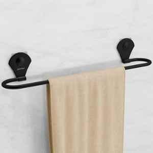 Plantex 24 inch Self-Adhesive Stainless Steel Towel Hanger/Bathroom Towel Holder for Wall without Drill/Towel Hanger Stand/Bathroom Accessories (Royal, Black)