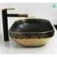 Bassino Art 50.5x36x14cm Ceramic Black & Rose Gold Wash Basin, BTT_1378