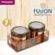 Trueware Fusion 2 Pieces 500ml Brown Copper Finish Storage Canister Set