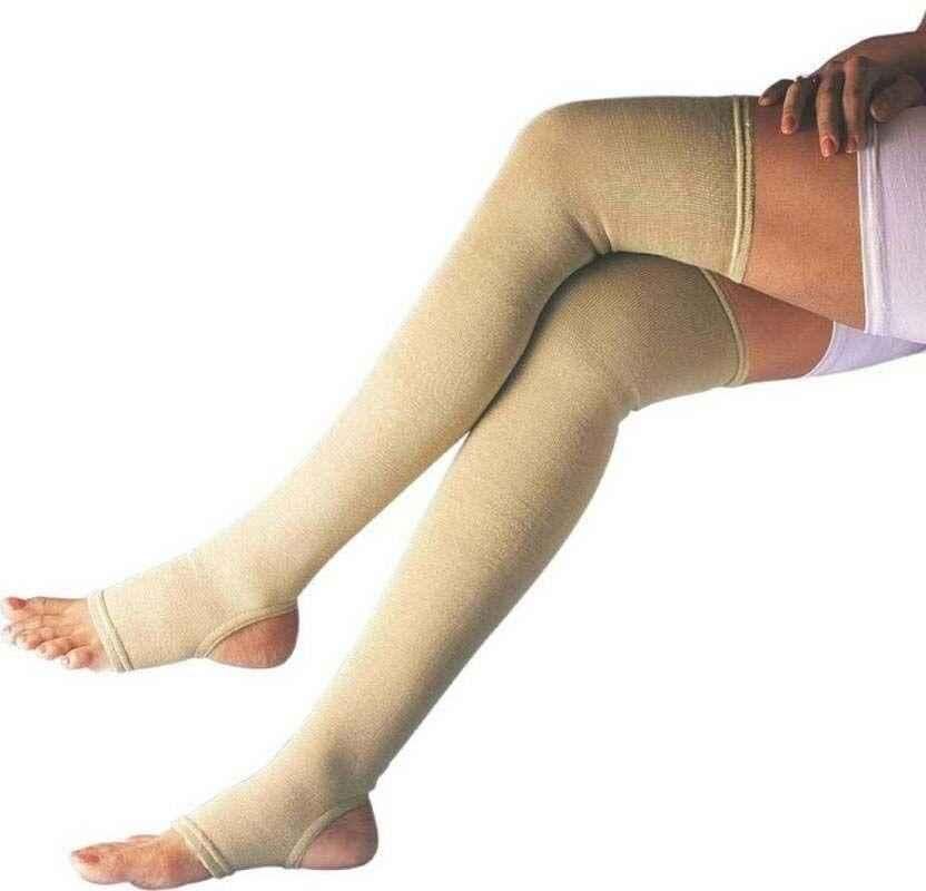 FLAMINGO Vericose Vein Stockings Beige Medium Knee Support - Buy