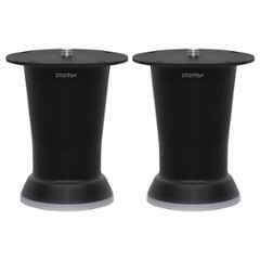 Plantex Round 4 inch Sofa Legs for Bed Furniture/Sofa Legs for Furniture Fitting/Table Legs/Sofa Leg Set of 2 Pcs Black