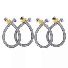 Fastgear 24 inch Stainless Steel Silver Connection Pipe, FG002 (Pack of 4)