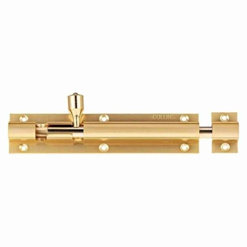Collins 6 inch x 10mm Gold Tower Bolt, 6x-10mm-PG-GP