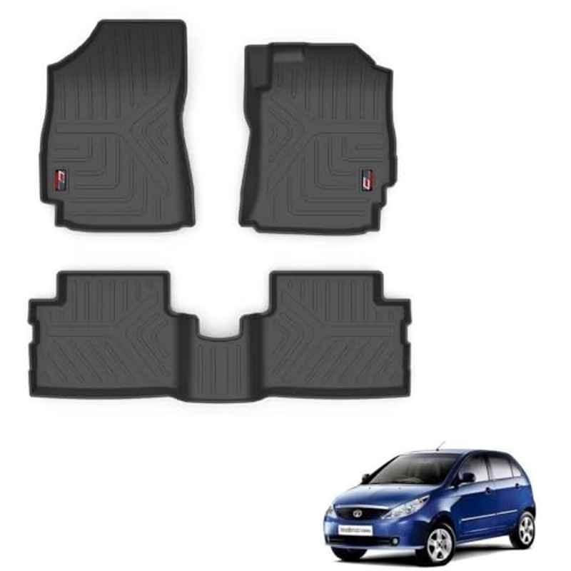 Kozdiko Thermoplastic Polyolefins 3D Life Long Car Floor Mat Set for Tata Indica Vista