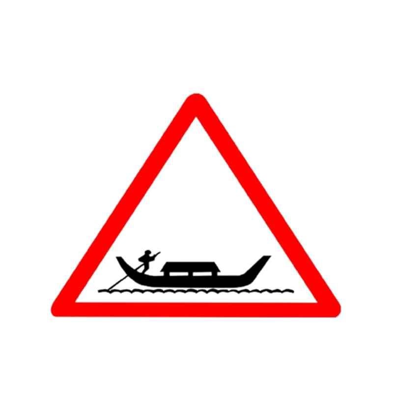 Ladwa 600mm Aluminium Red & White Triangle Ferry Cautionary Retro Reflective Road Signage, LSI-CSB-600mm-FCR