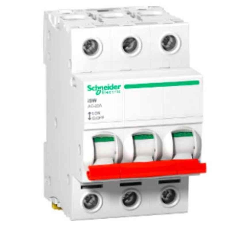 Schneider Acti9 100A 415V 3 Pole White Switch Disconnector, A9S66391