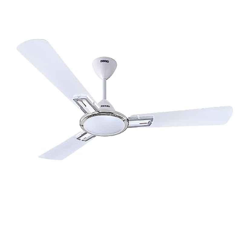 Usha Striker Millennium 55W 380rpm 3 Blade Pearl White Energy Saving High Speed Decorative Ceiling Fan with 2 Years Warranty, Sweep: 1200 mm