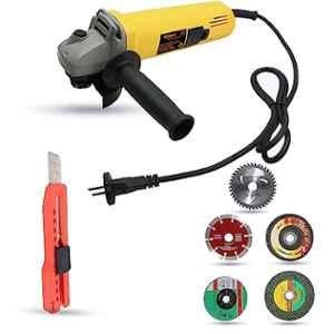 Walkers 800W 4 inch Angle Grinder with 5 Pcs Wheel & Utility Knife, WKCB478