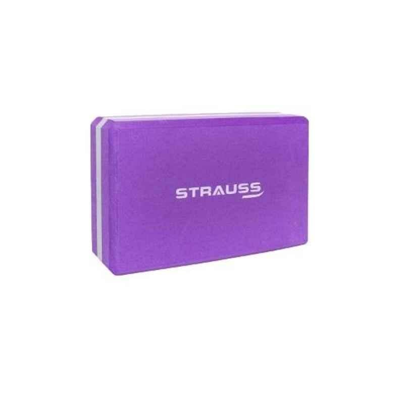 Strauss 9x6x3 inch Purple Dual Colour Yoga Block, ST-1424
