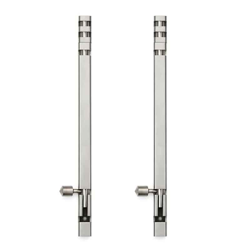 Plantex Stainless Steel Tower Bolt/Tower Bolt for Home, Offices Doors & Windows/12 inch Tower Bolt for Main Door/Door Latch/Kundi/Door Latch for Windows - Pack of 2 (Satin)