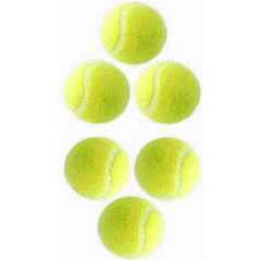 Matrica Leather Standard Yellow Professional Grade Impact Cricket Tennis Ball for Club Play (Pack of 6)