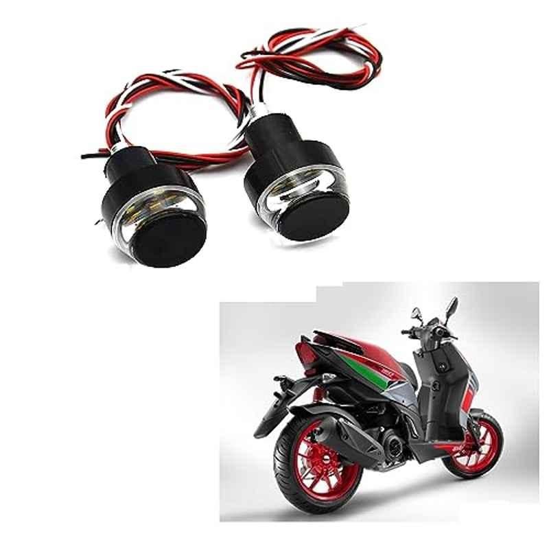 Kozdiko 2 Pcs Dual Colour Motorcycle LED Indicator Turn Signal Handle Bar Light Set for Aprilia SR 150 Race