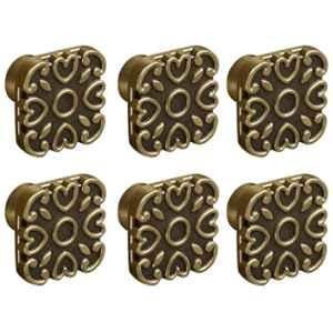 Plantex Knobs for Drawer/Square Drawer Knobs/Knobs for Cabinets/Pull-Push Knobs for Kitchen/Bedroom Drawer (Pack of 6) DTK-299, Antique Brass