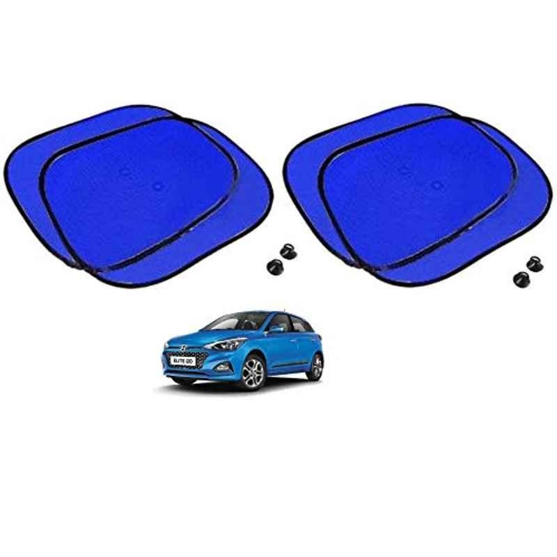 Kozdiko 4 Pcs Blue Chipkoo Car Window Sunshade Curtain Set for Hyundai Elite i20, koz_82848