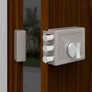 Plantex Heavy Duty Tri Bolt Lock with Key & Knob for Main Door/Suitable on Single Door for Home, Office, Hotel Matte