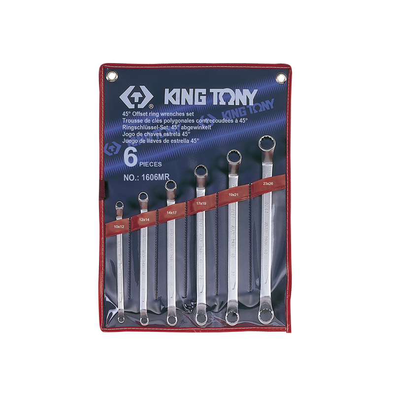 King Tony 6 PCS Offset Ring Wrench Set, 1606MR