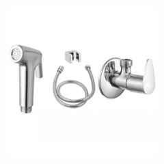 Fastgear ABS & Stainless Steel Silver Chrome Finish Health Faucet Set, FG2385