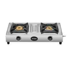 Hindware Tino Plus Stainless Steel Cooktop with 2 Brass Burner & Manual Ignition, CT 100189
