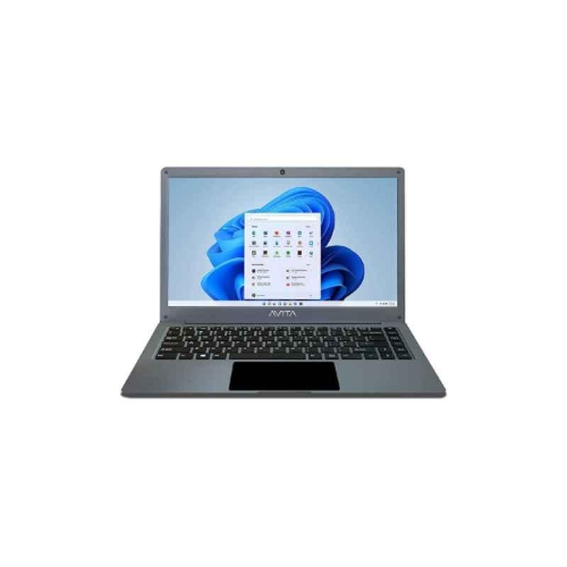 AVITA SATUS Laptop Celeron N4020 4GB/128GB Win 11 Home & 14.1 inch FHD IPS Space Grey, NU14A1INC43PN-SG