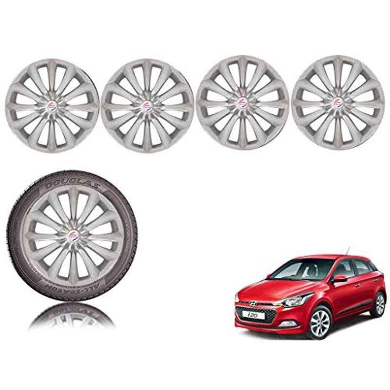Auto Pearl 4 Pcs 14 inch ABS Black Car Wheel Cover Set for Hyundai i10 Grand2017