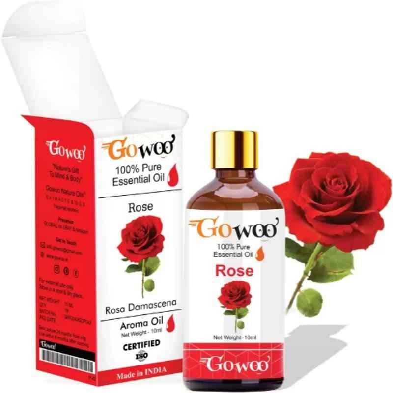 GoWoo 10ml Rose Oil for Anti Stress, Skin Glow & Aromatherapy, GoWoo-P-42